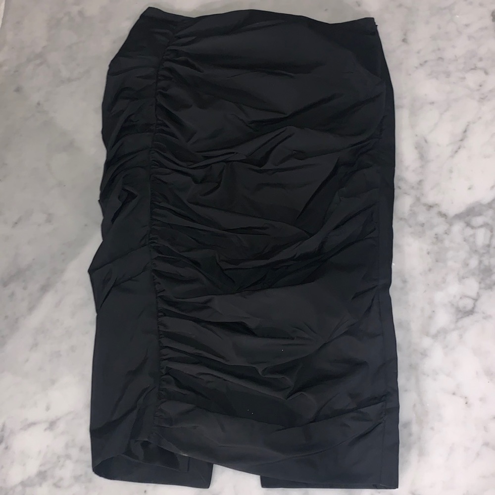 All Saints Ruched Pencil Skirt Size 12 Black